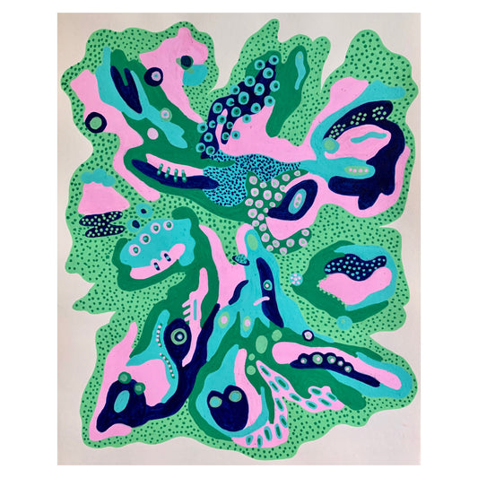 Sarcodina in Pink and Green