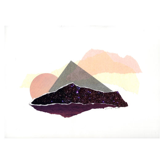 Pink Grey Sunrise Over Galaxy