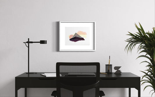 Pink Grey Sunrise Over Galaxy